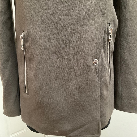 Aritzia Wilfred Mayet Double Breasted Jacket Crepe Fabric XSmall Olive G… - Picture 4 of 16